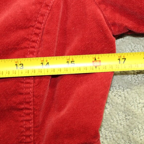 Mossimo Supply Co Women's S Red Velour Peacoat with Large Buttons - Picture 4 of 6
